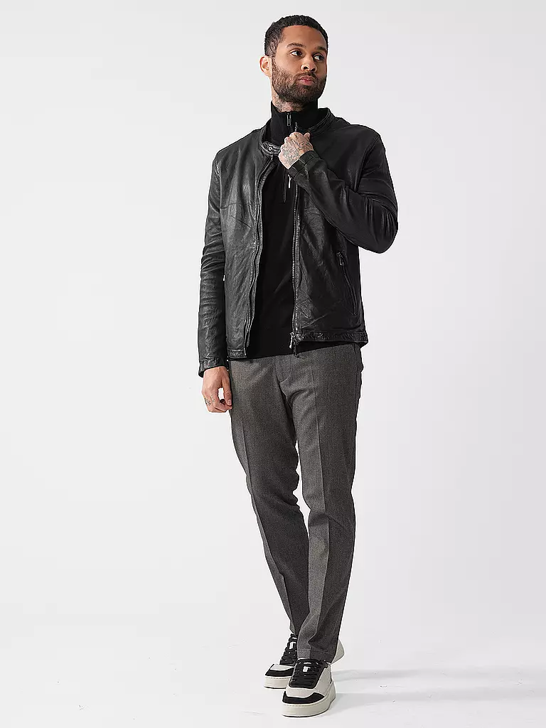 GIORGIO BRATO | Chaqueta de cuero | Negro
