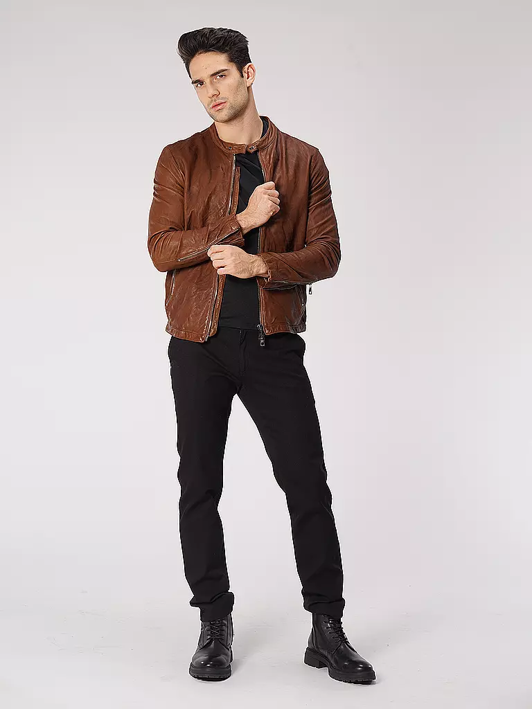 GIORGIO BRATO | Chaqueta de cuero | Marrón