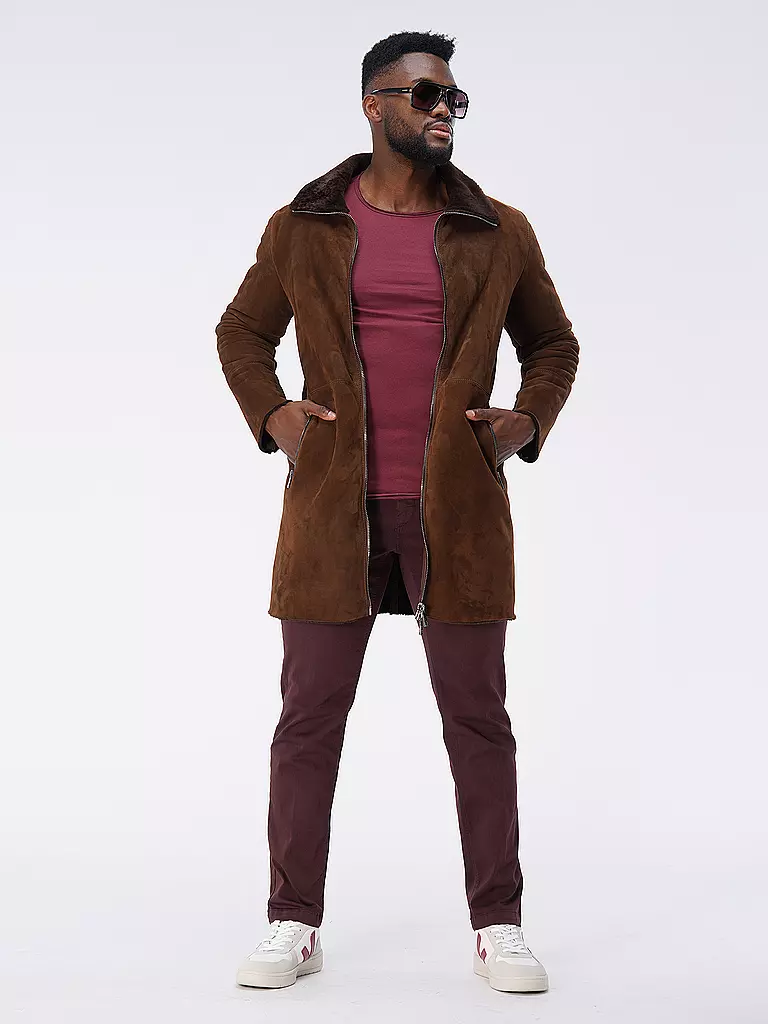 GIORGIO BRATO | Chaqueta de cuero | Marrón