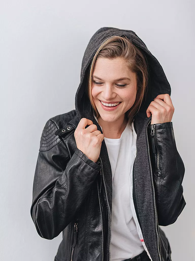 GIPSY BY MAURITIUS | Chaqueta de cuero CACEY LEGV | Negro