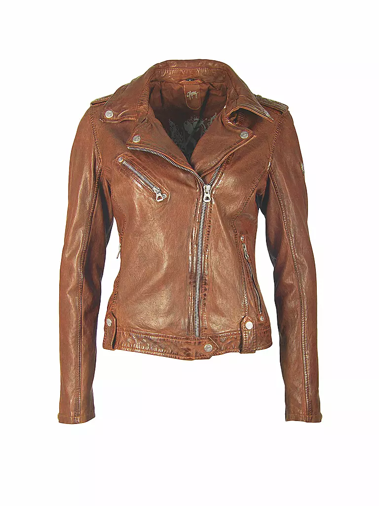 GIPSY BY MAURITIUS | Chaqueta de cuero Famos Laosv | Marrón