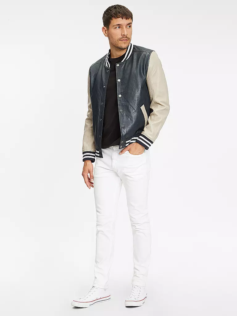 GIPSY BY MAURITIUS | Lederjacke GMBLUNO2 | Azul oscuro