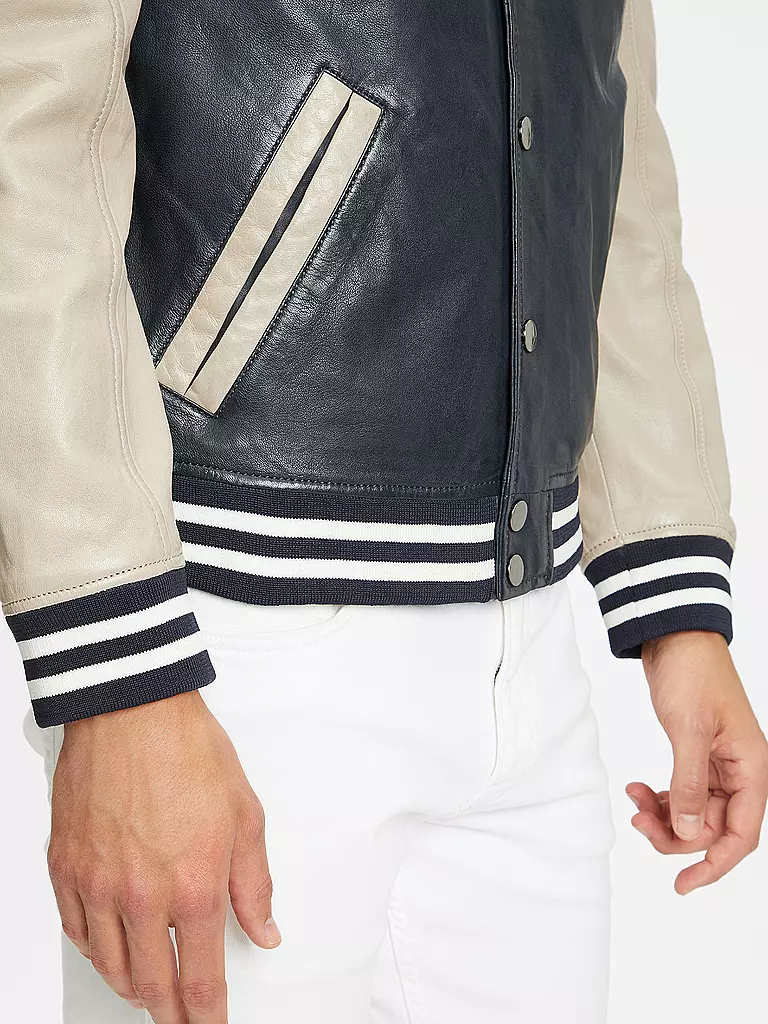 GIPSY BY MAURITIUS | Lederjacke GMBLUNO2 | Azul oscuro