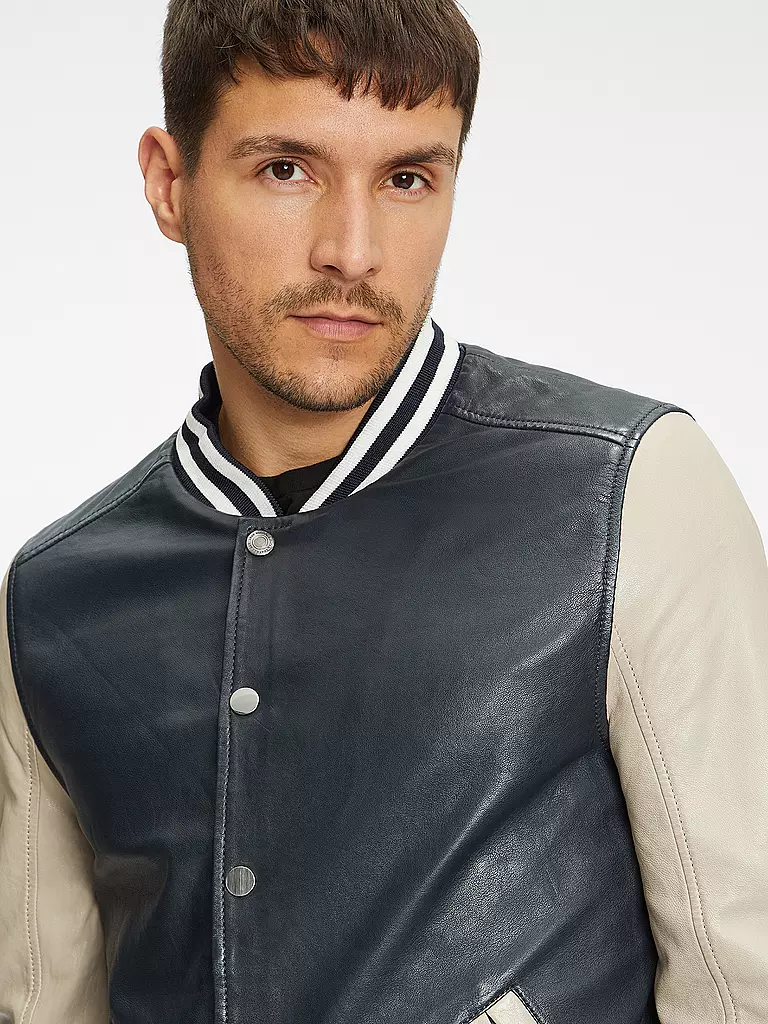 GIPSY BY MAURITIUS | Lederjacke GMBLUNO2 | Azul oscuro