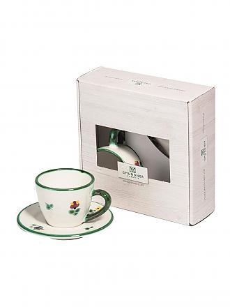 GMUNDNER KERAMIK | Taza y platillo - Espresso for you Gourmet - 2 piezas "Streublumen"