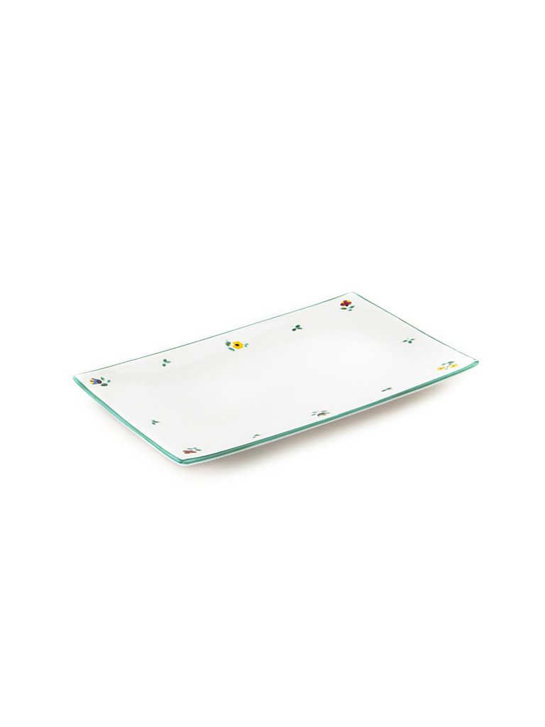 Plato rectangular Streublumen 36x15cm multicolor
