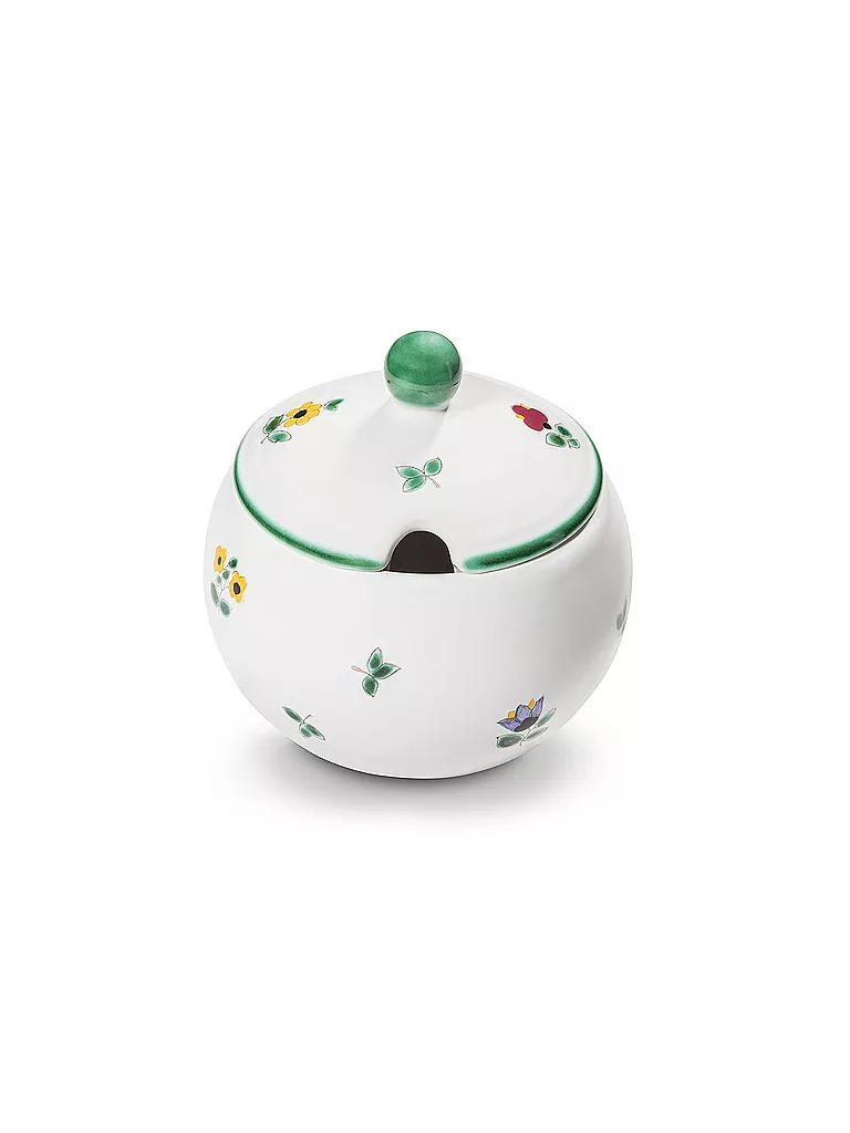 GMUNDNER KERAMIK | Azucarero liso 10cm Flores silvestres | Multicolor
