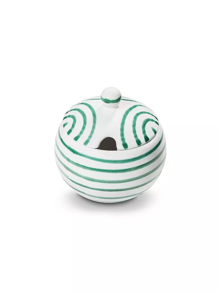 GMUNDNER KERAMIK | Azucarero liso de 10 cm, verde flameado | Verde