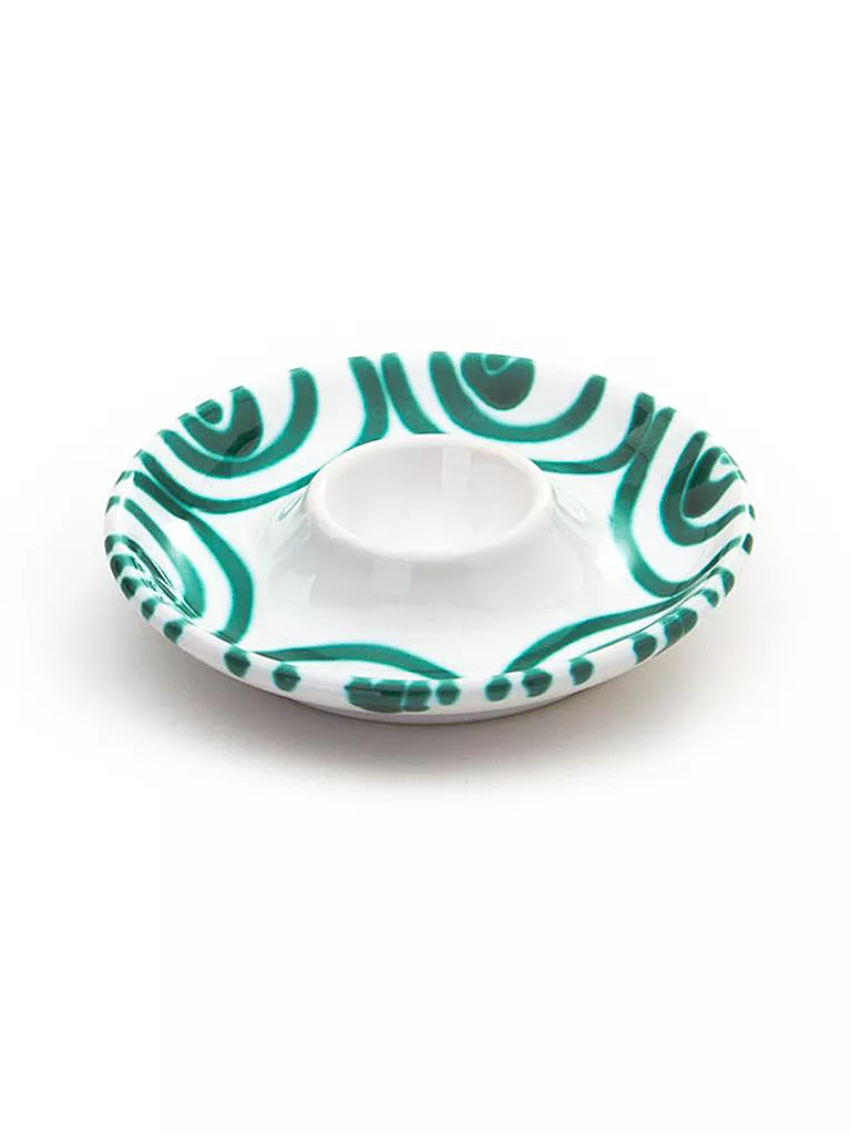 GMUNDNER KERAMIK | Huevera lisa "Verde Flameado" 12cm | Verde