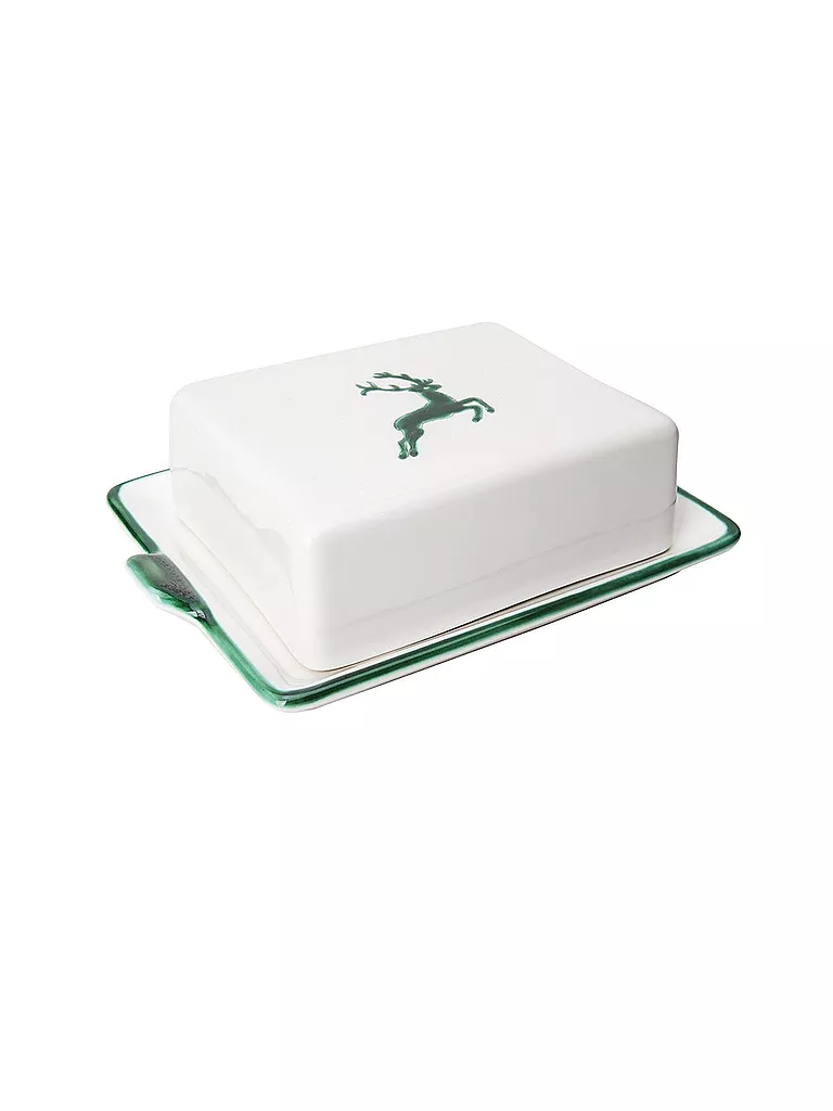GMUNDNER KERAMIK | Mantequillera "Ciervo Verde" 250g | Verde