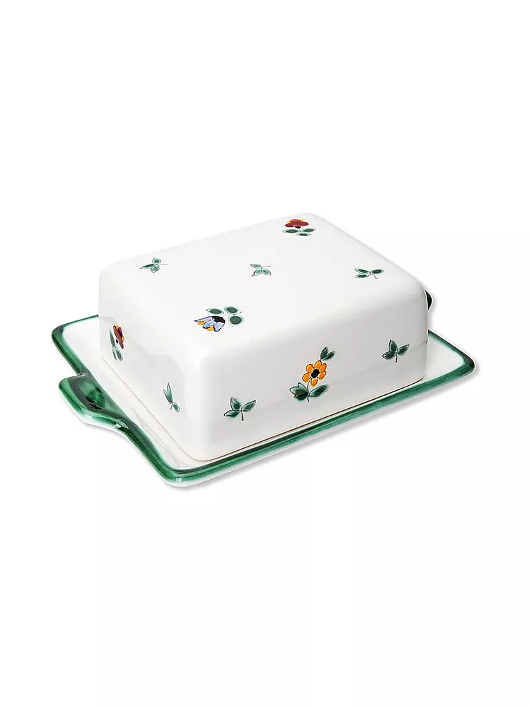 GMUNDNER KERAMIK | Mantequillera "Streublumen" 125g | Multicolor