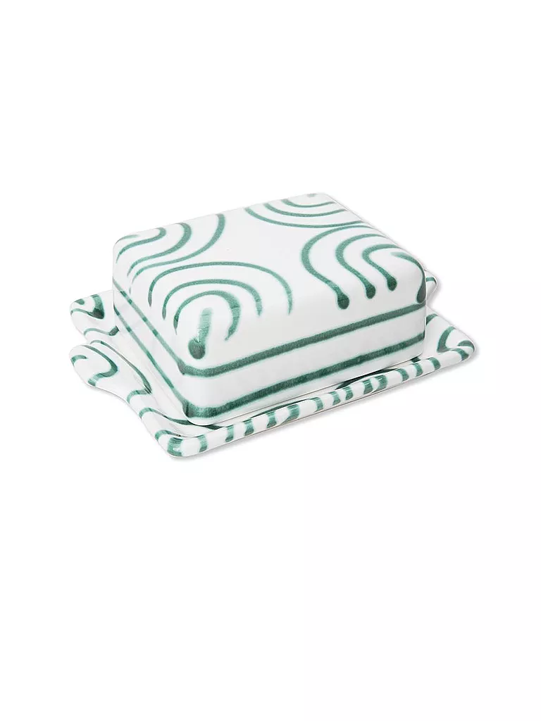 GMUNDNER KERAMIK | Mantequillera "Verde Flameado" 125g | Verde