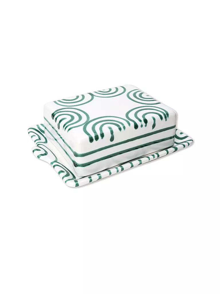 GMUNDNER KERAMIK | Mantequillera "Verde Flameado" 250g | Verde