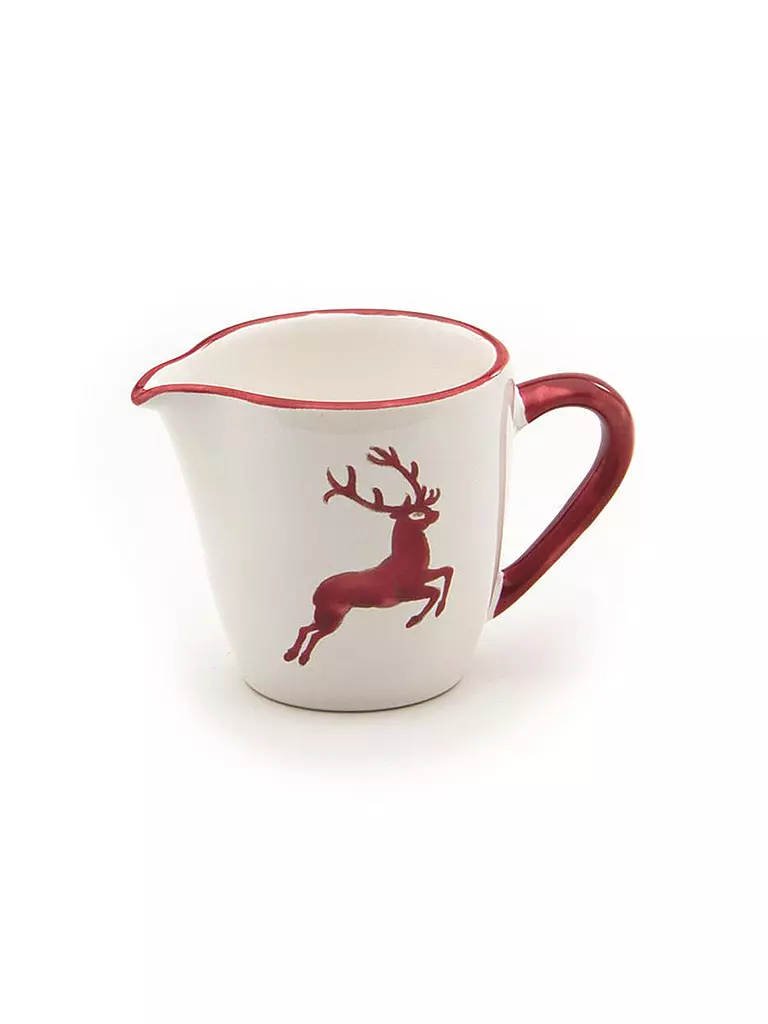 GMUNDNER KERAMIK | Milchgiesser Gourmet "Rubinroter Hirsch" 0,2l | Rojo