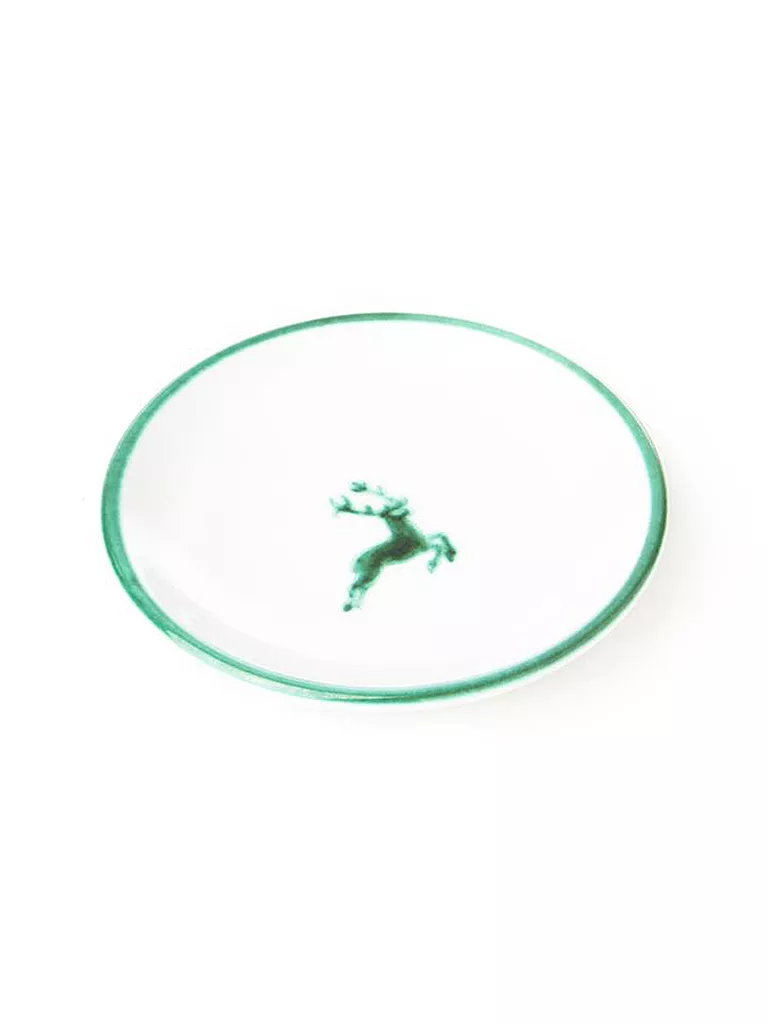 GMUNDNER KERAMIK | Plato de café Cup 15cm "Ciervo Verde" | Verde