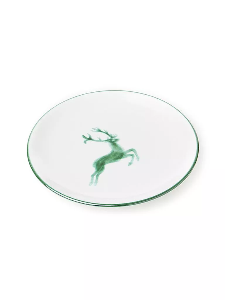 GMUNDNER KERAMIK | Plato de postre Cup "Ciervo Verde" 20cm | Verde