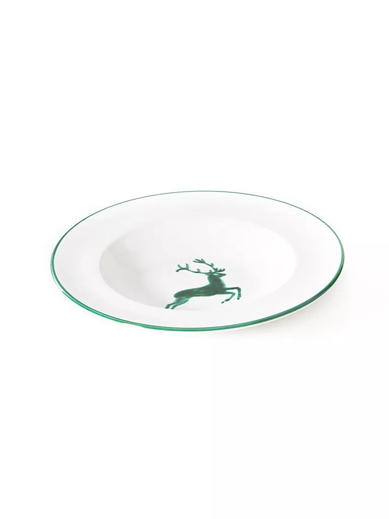 GMUNDNER KERAMIK | Plato hondo Gourmet "Ciervo Verde" 24cm | Verde