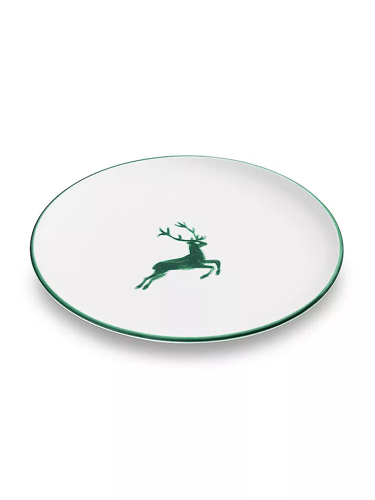 GMUNDNER KERAMIK | Plato llano "Ciervo Verde" 25cm | Verde