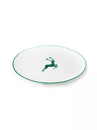 GMUNDNER KERAMIK | Plato ovalado "Ciervo Verde" 33x26cm | Verde