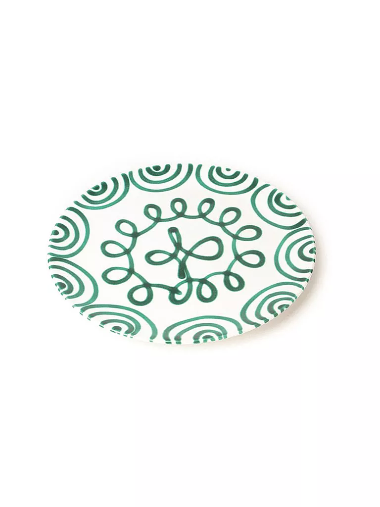 GMUNDNER KERAMIK | Plato para carne Cup "Verde Flameado" 25cm | Verde