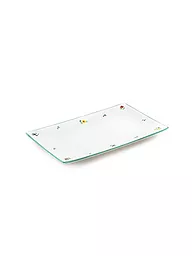 GMUNDNER KERAMIK | Plato rectangular "Streublumen" 36x15cm | Multicolor