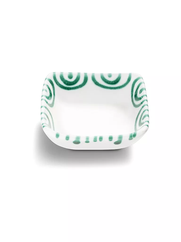 GMUNDNER KERAMIK | Schälchen quadratisch "Grün Geflammt" 9x9cm | Verde