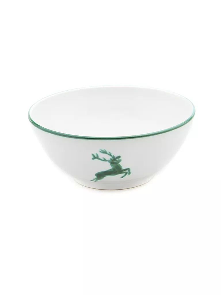 GMUNDNER KERAMIK | Schüssel rund "Grüner Hirsch" 20cm | Verde