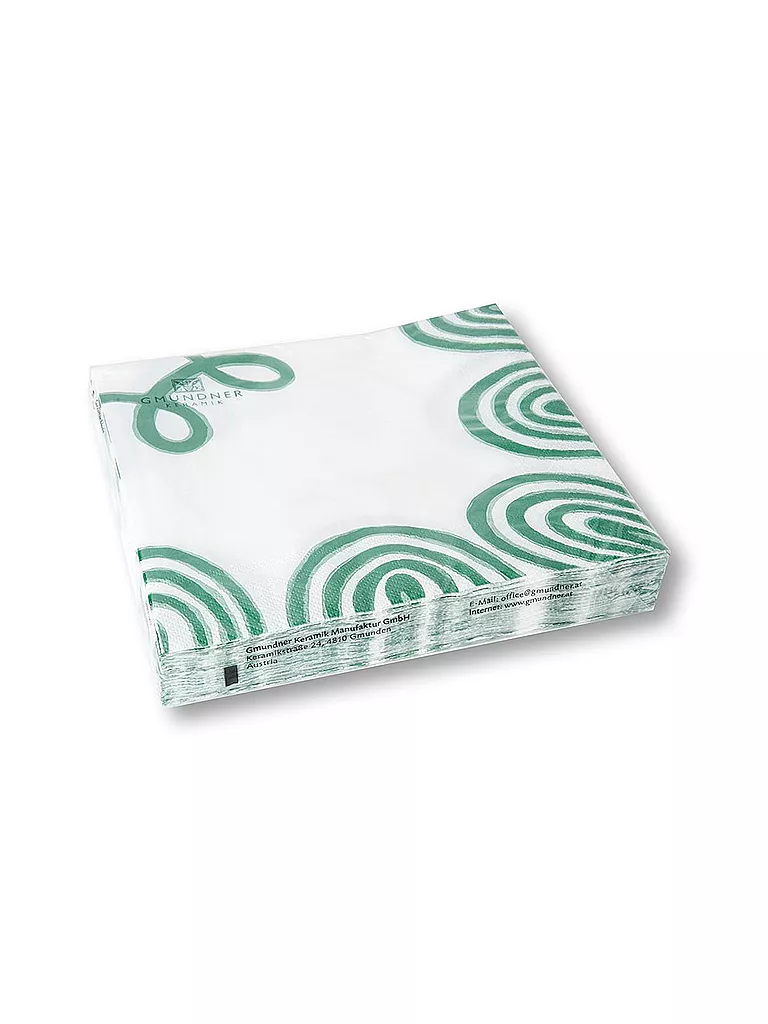 GMUNDNER KERAMIK | Servilletas de papel "Verde Flameado" 33x33cm | Verde