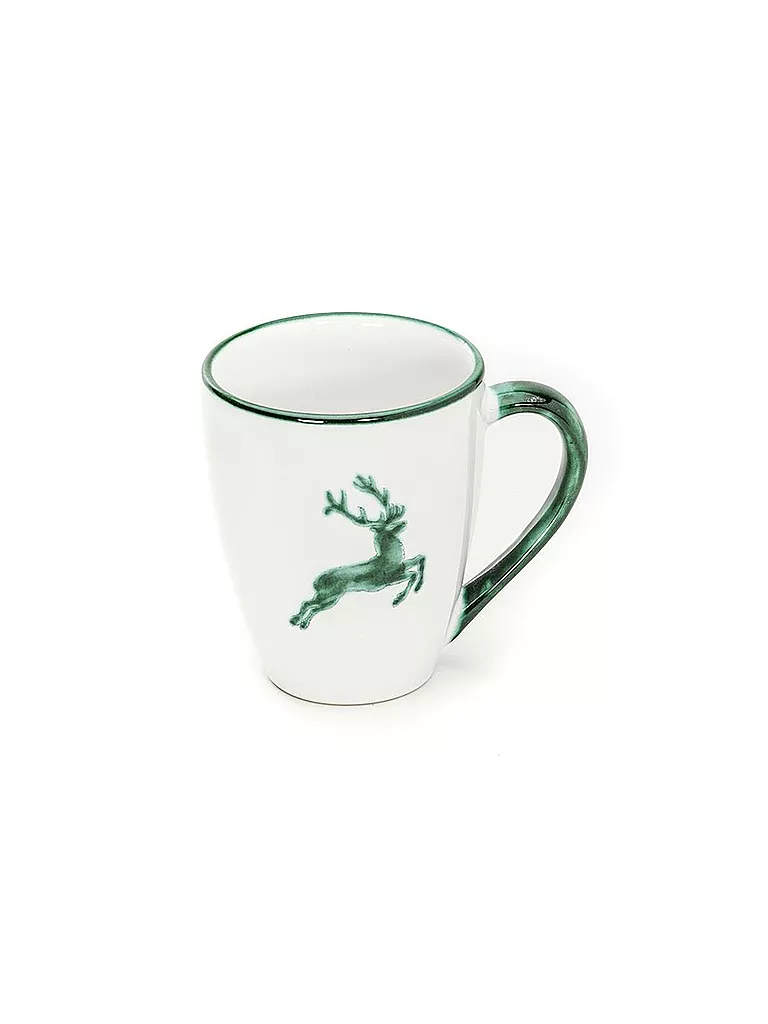 GMUNDNER KERAMIK | Taza de desayuno 0,3l "Ciervo Verde" | Verde