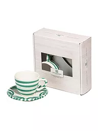GMUNDNER KERAMIK | Taza y platillo - Espresso for you Gourmet - 2 piezas "Verde Flameado" | Verde