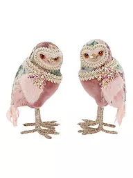 GOODWILL | Figura decorativa búhos 16cm rosa/azul | Rosa