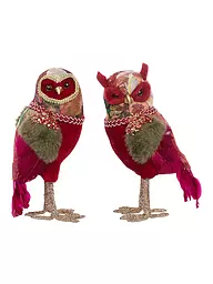 GOODWILL | Figura decorativa Banquet Búhos 27cm rojo/rosa/verde | Rojo