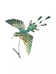 GOODWILL | Figura decorativa Colibrí con clip 20cm verde/dorado | Petróleo