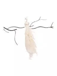 GOODWILL | Figura decorativa Pavo Real de Hoja con Clip 41cm blanco | Blanco