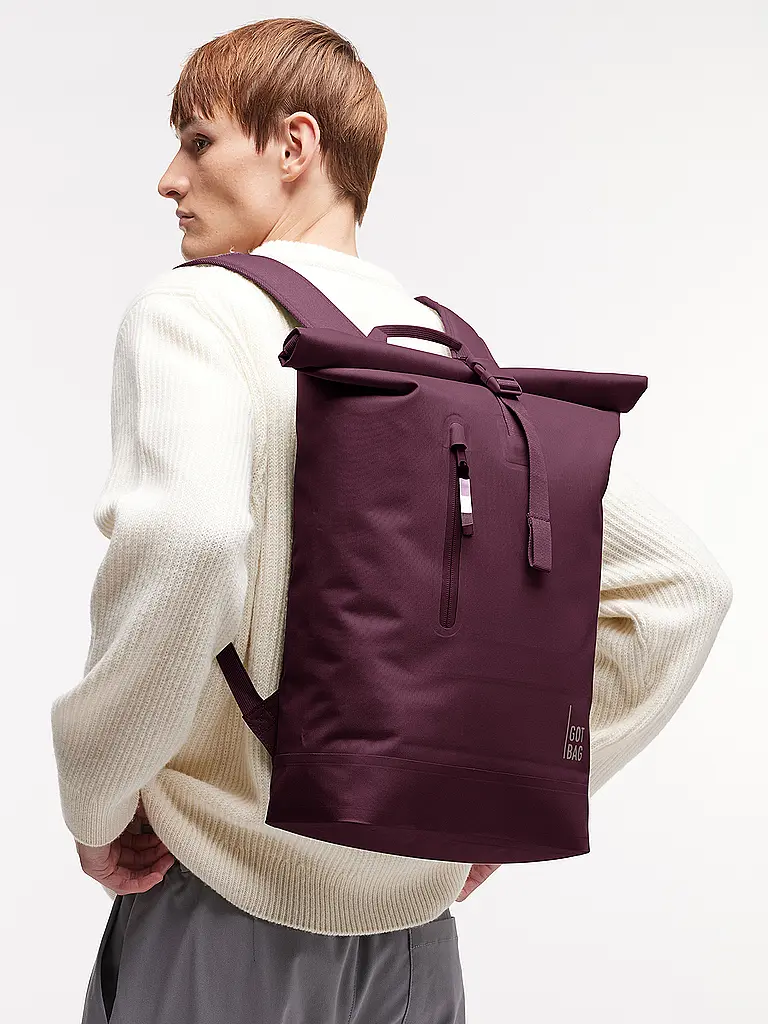 GOT BAG | Rucksack ROLLTOP LITE 2.0 MONOCHROME | Rojo oscuro
