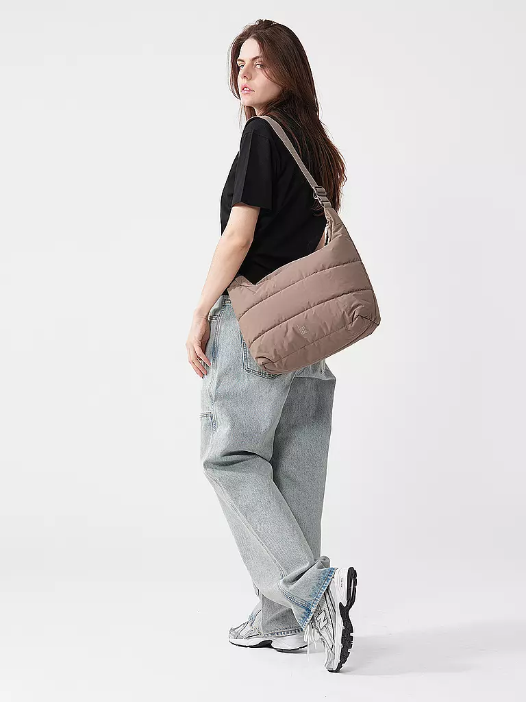 GOT BAG | Tasche - Umhängetasche PUFFER SQUARE BAG Large | Marrón claro