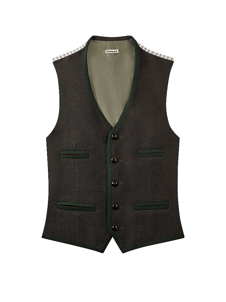 gottseidank Chaleco tradicional WENZEL verde oscuro