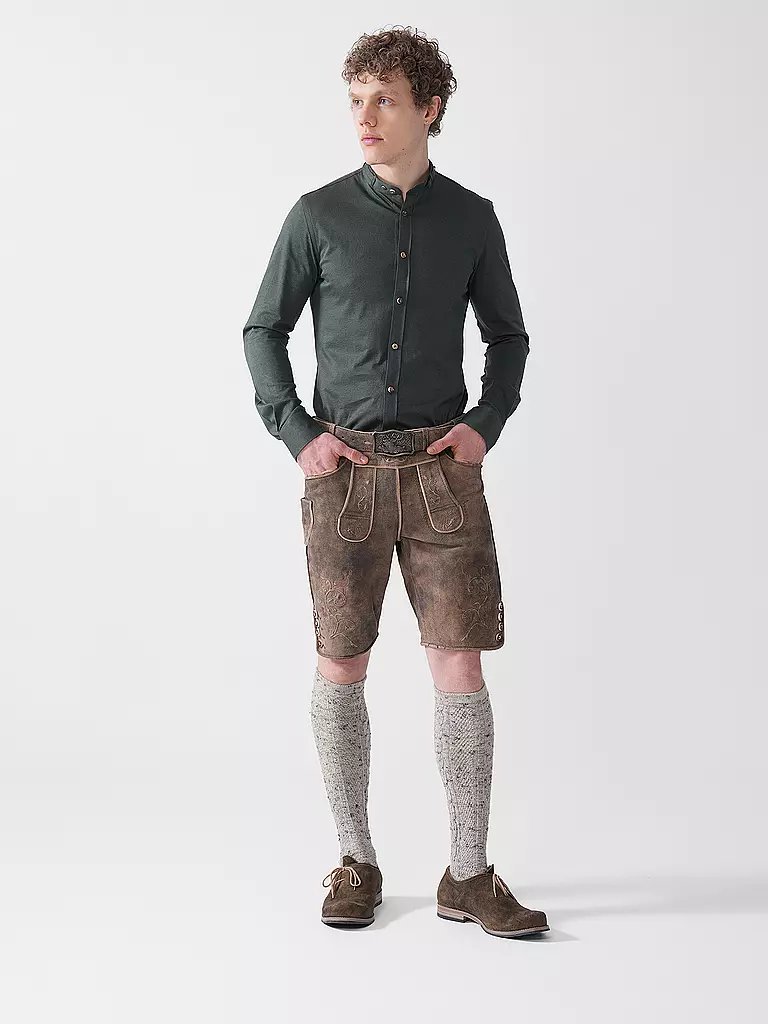GOTTSEIDANK | Camisa tradicional LENZ | Verde oscuro
