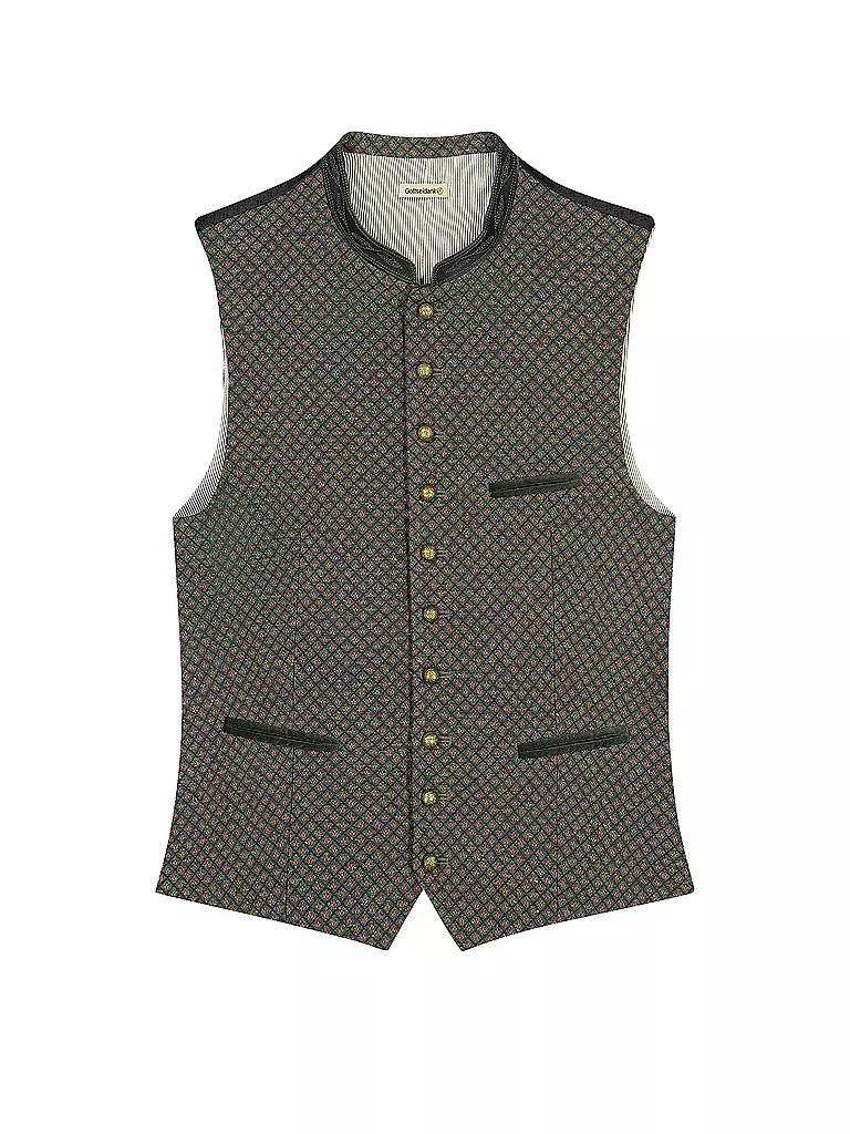 GOTTSEIDANK | Chaleco tradicional KONSTANTIN | Verde oscuro
