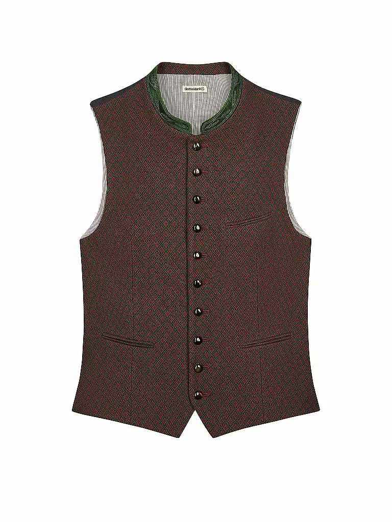 GOTTSEIDANK | Chaleco tradicional KONSTANTIN | Rojo oscuro