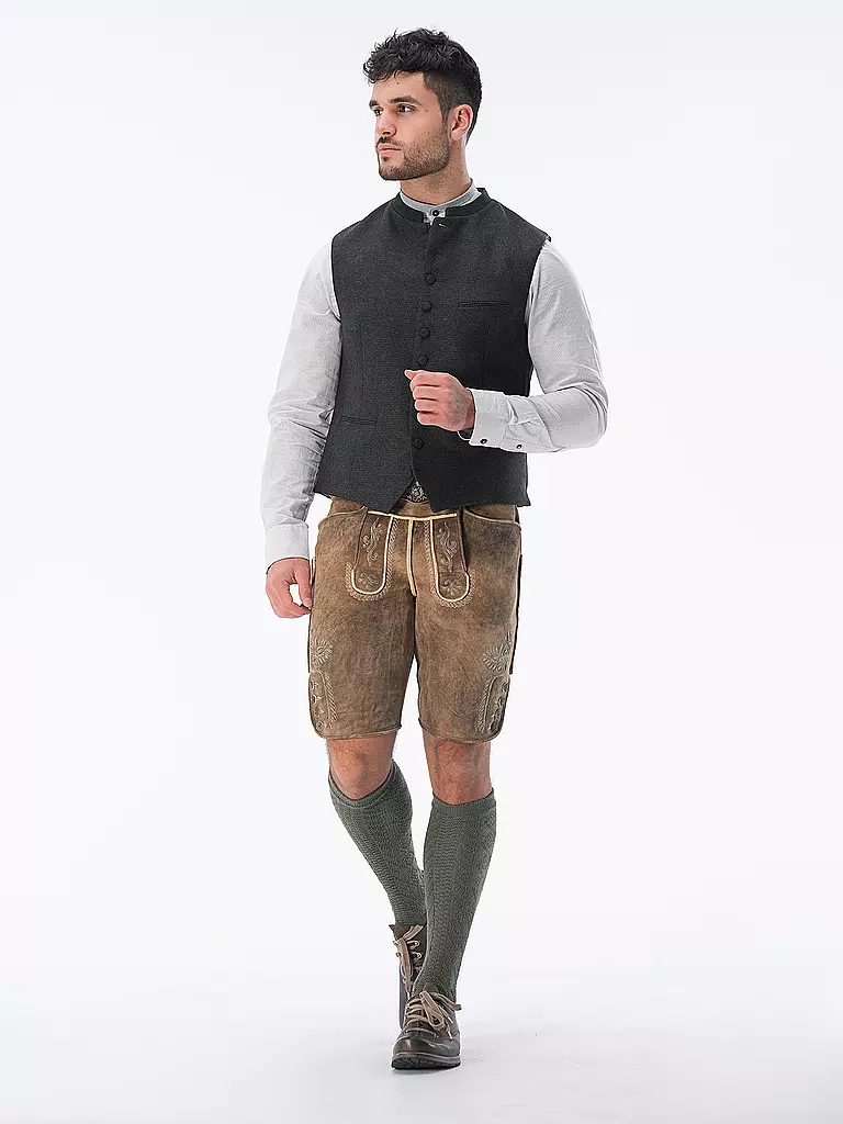 GOTTSEIDANK | Chaleco tradicional KONSTANTIN | Verde oscuro