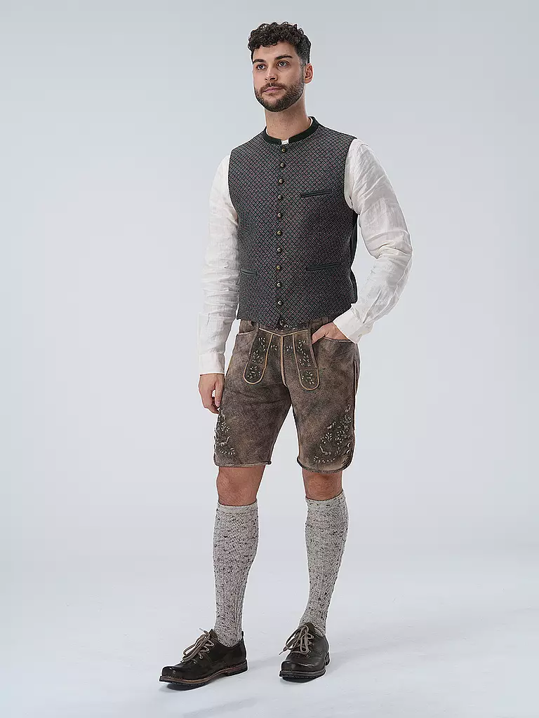 GOTTSEIDANK | Chaleco tradicional KONSTANTIN | Verde oscuro