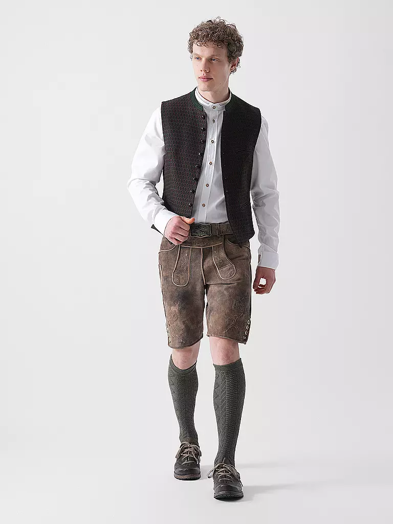 GOTTSEIDANK | Chaleco tradicional KONSTANTIN | Verde oscuro