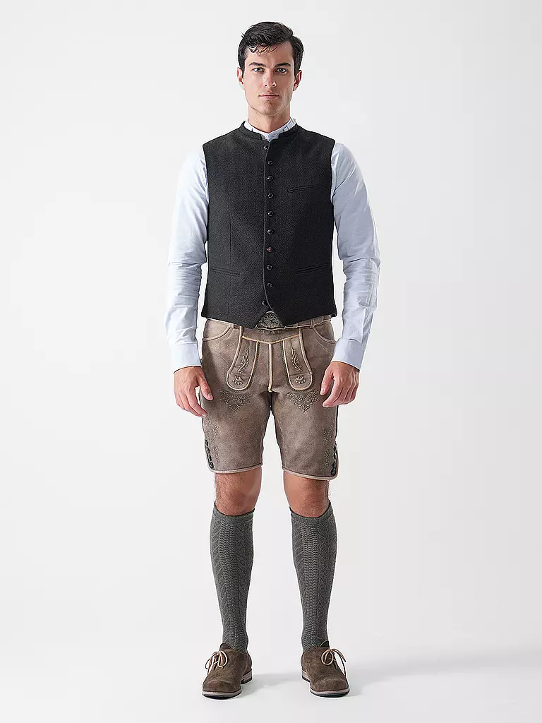 GOTTSEIDANK | Chaleco tradicional KONSTANTIN | Verde oscuro