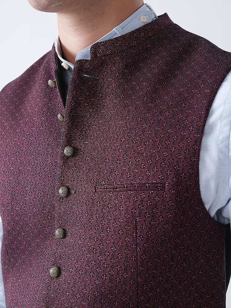 GOTTSEIDANK | Chaleco tradicional KONSTANTIN | Rojo oscuro