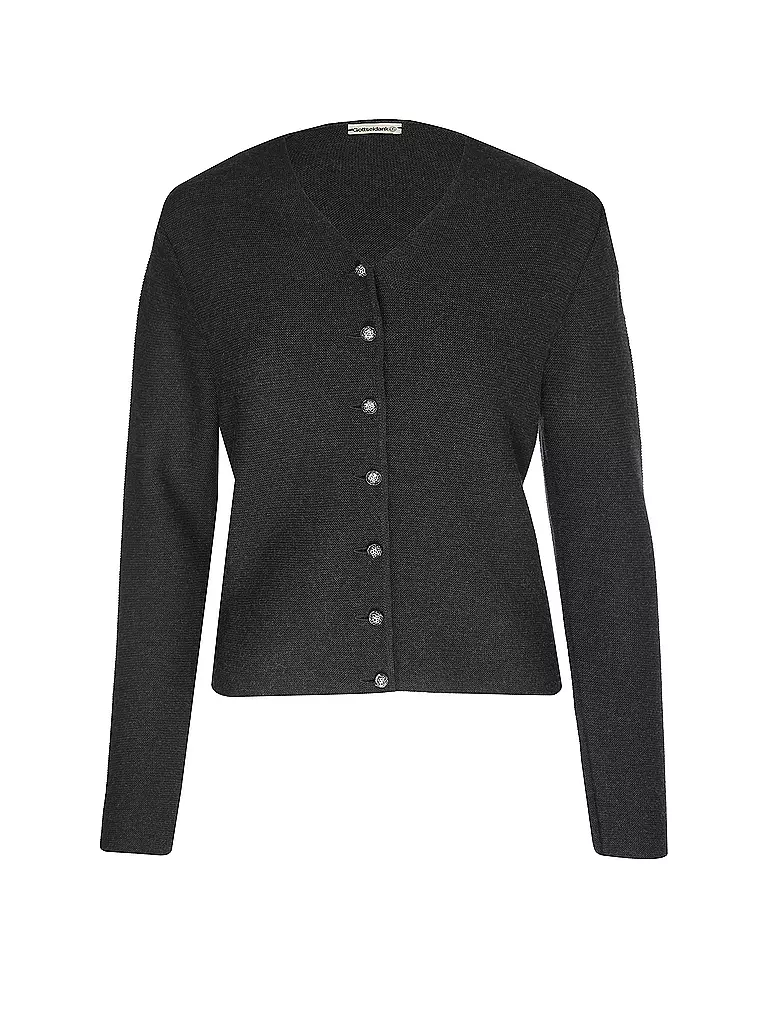 GOTTSEIDANK | Chaqueta de punto tradicional Slim Fit ANNA | Negro