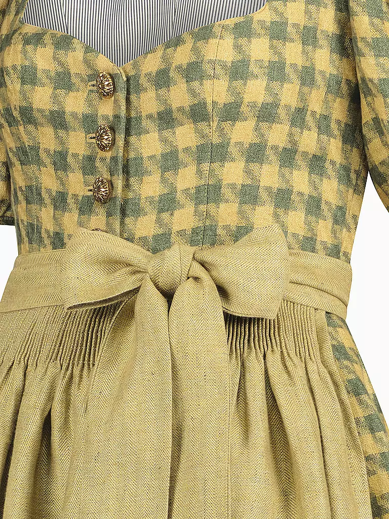 GOTTSEIDANK | Dirndl CAROLINA
Marca: GOTTSEIDANK
Color: oliva
Categorías: Moda,Mujer

Largo de manga: Manga corta
Escote: Escote en V
Material: Lino
Estampado: Cuadros
Corte (Prenda superior): Slim
Estilo y ocasión: Ocasión
Detalles: Bolsillos insertados | 