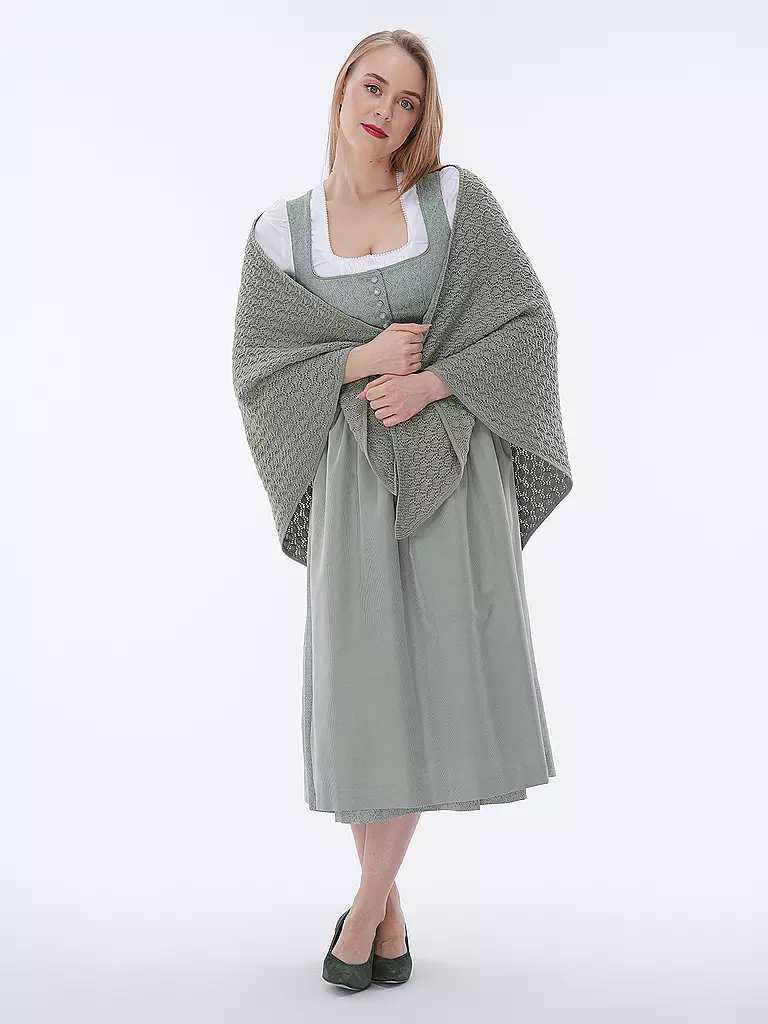 GOTTSEIDANK | Trachten Stola JOLANDA  | Gris claro