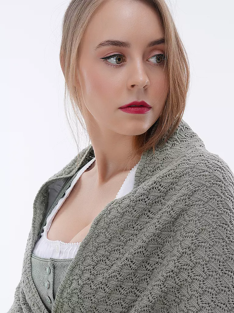 GOTTSEIDANK | Trachten Stola JOLANDA  | Gris claro