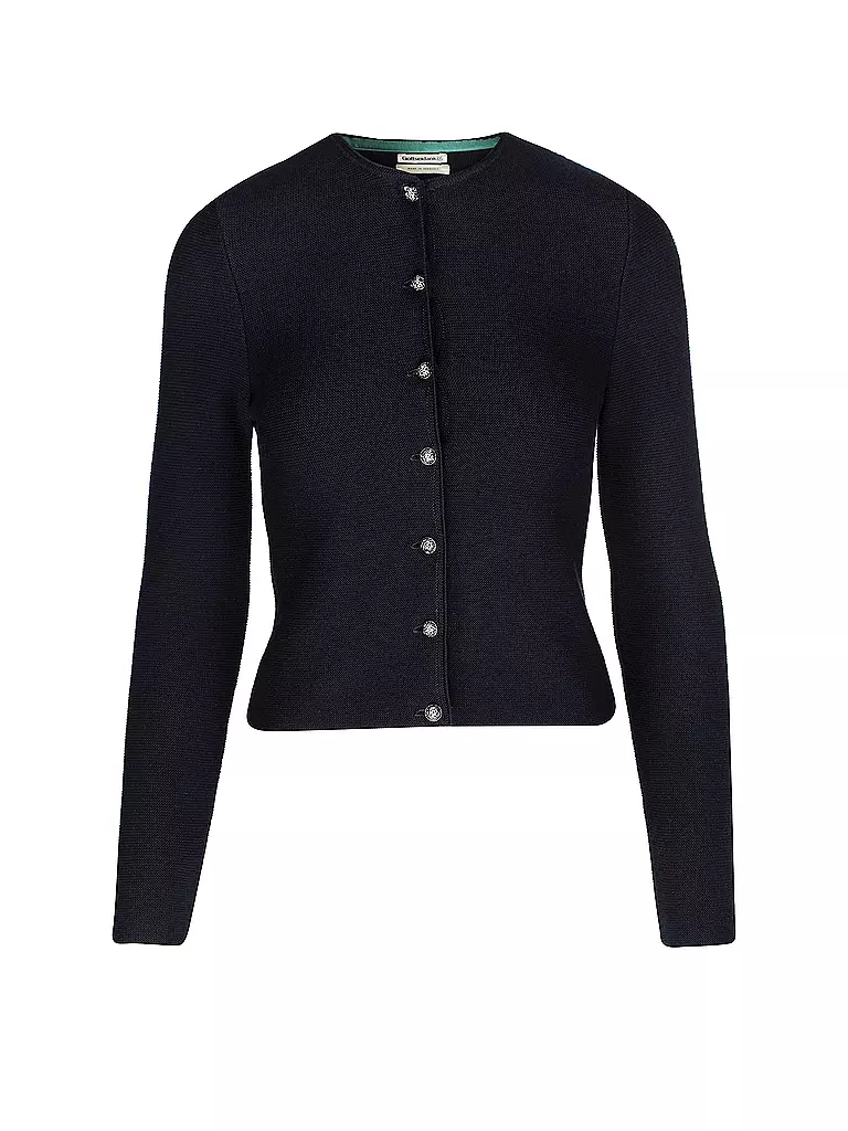 GOTTSEIDANK | Trachten Strickjacke ALOISIA | Azul oscuro